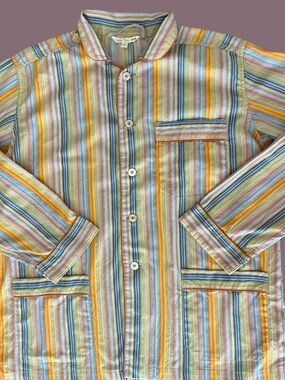 Striped Multicolor Cotton Pajama Top